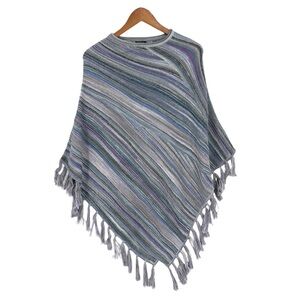 NOVICA 100% Alpaca Wool Handmade Knit Poncho Made In Peru
